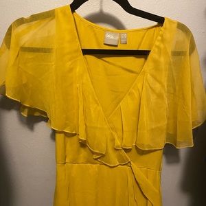 Yellow asos dress high low
